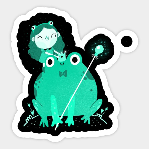 King frog Sticker by Mjdaluz